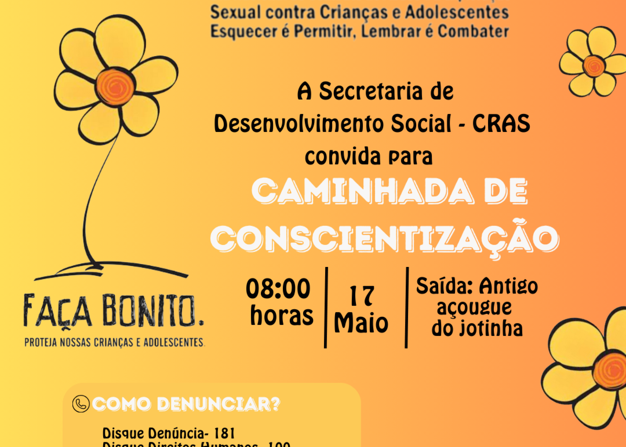 Caminhada de Conscientização - 18 de Maio